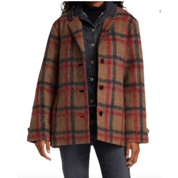Jonathan Simkhai Standard Denim & Mohair Layered Coat XS - Picture 1 of 7